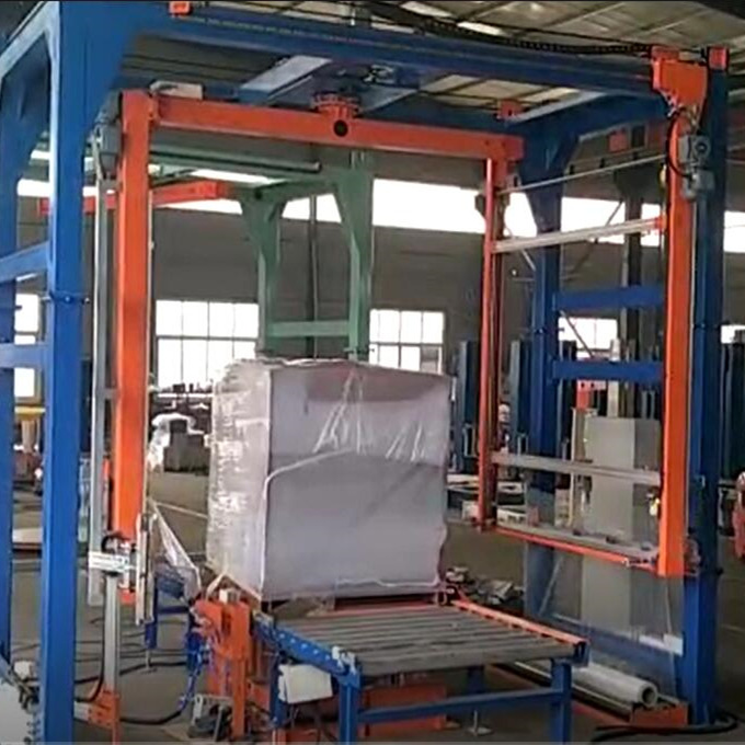 wrap top cover machine for pallet on con