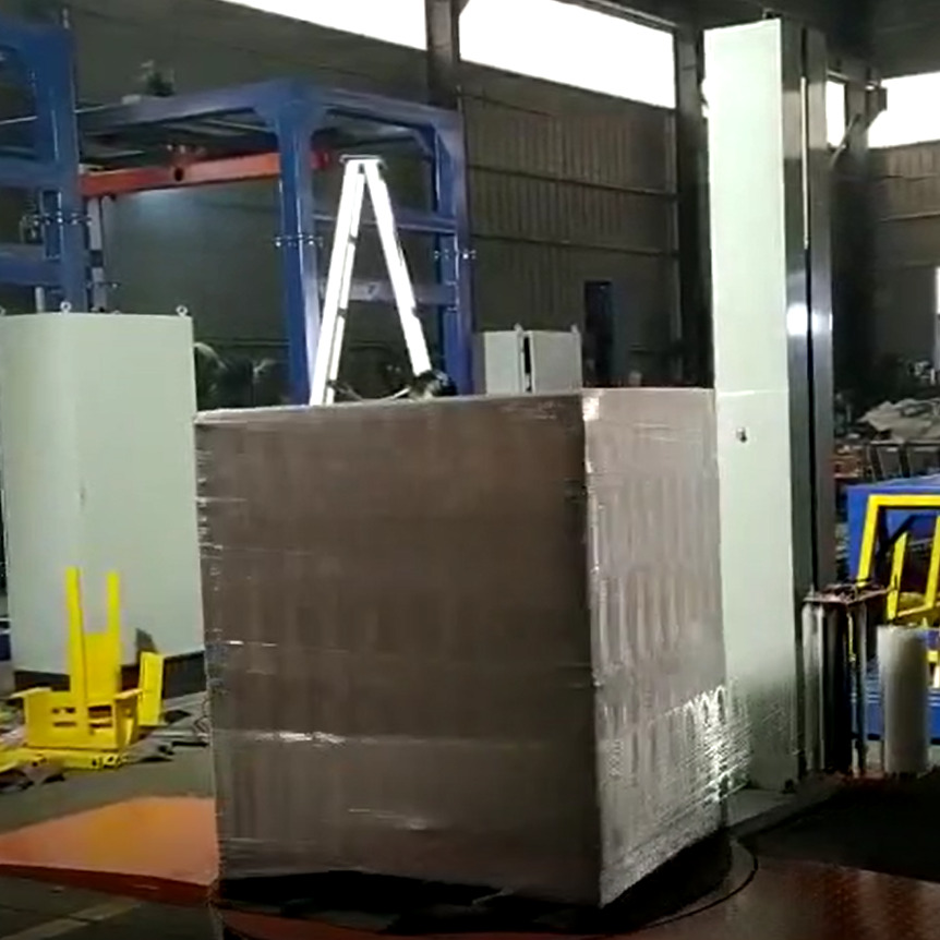 wrap machine for pallet on ground