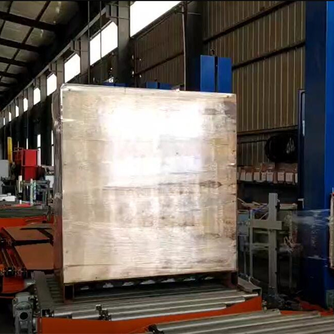 wrap machine for pallet on conveyor